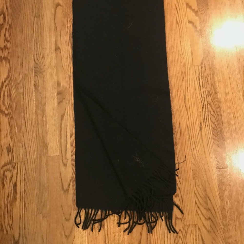 Black Yves Saint Laurent Cashmere Scarf